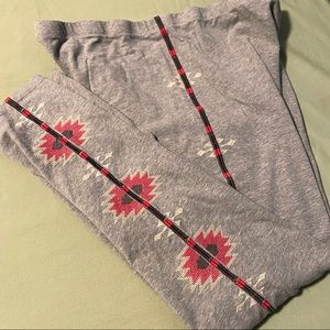 Johnny Was Paige Embroidered Leggings Grey Large